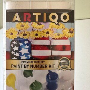 Patriotic Mason Jar Paint By Number Kit Craft Kit